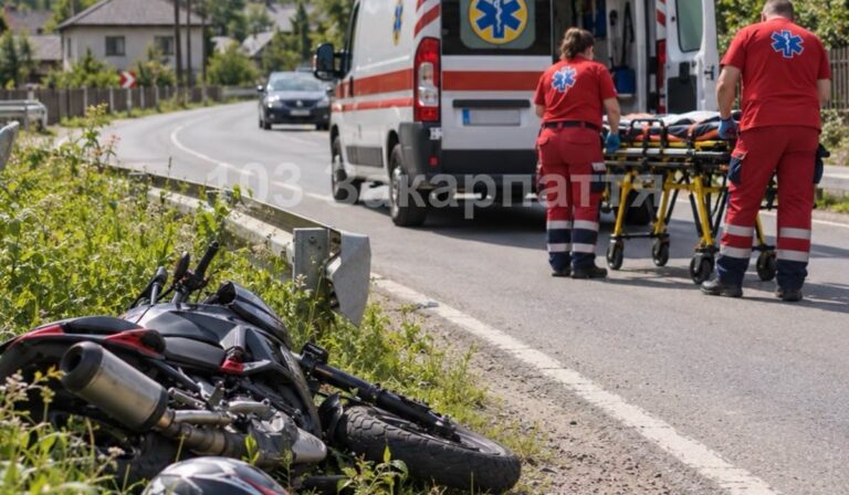 Koponyatörést szenvedett egy motoros a Huszti járásban